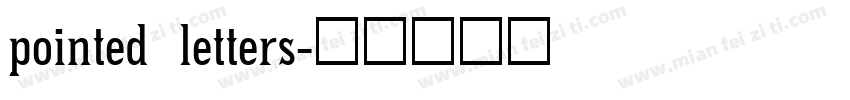 pointed letters字体转换